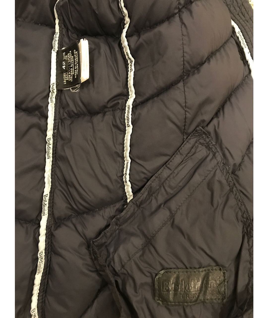 BALDININI Черная полиэстеровая куртка, фото 5