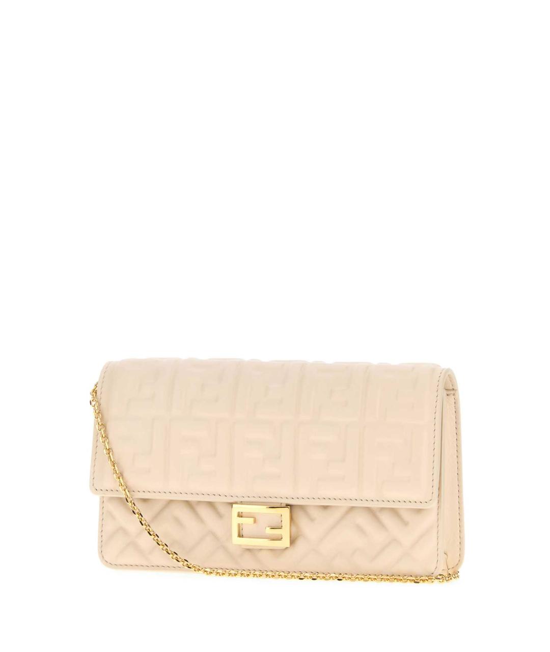 FENDI Бежевый кожаный кошелек, фото 2
