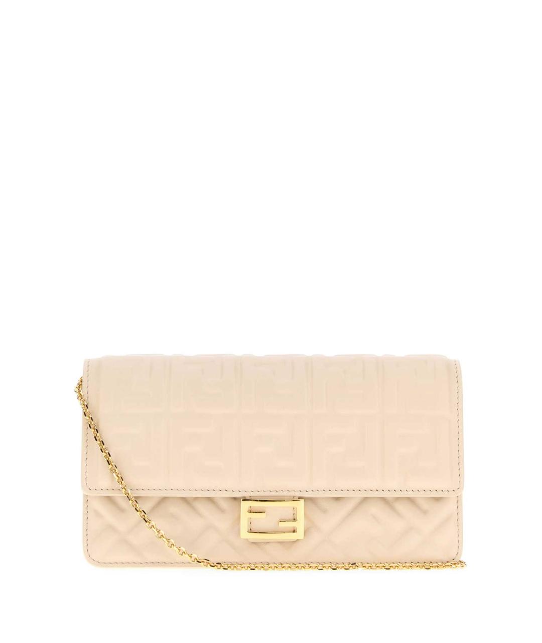 FENDI Бежевый кожаный кошелек, фото 1