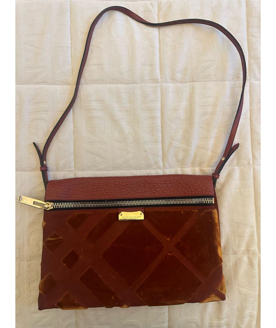BURBERRY Коричневая кожаная сумка через плечо, фото 5