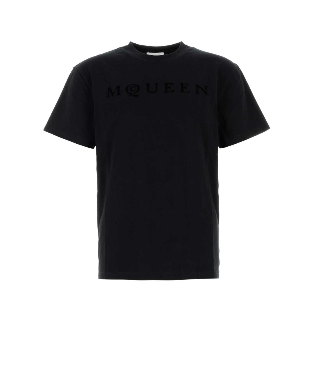 ALEXANDER MCQUEEN Черная хлопковая футболка, фото 1
