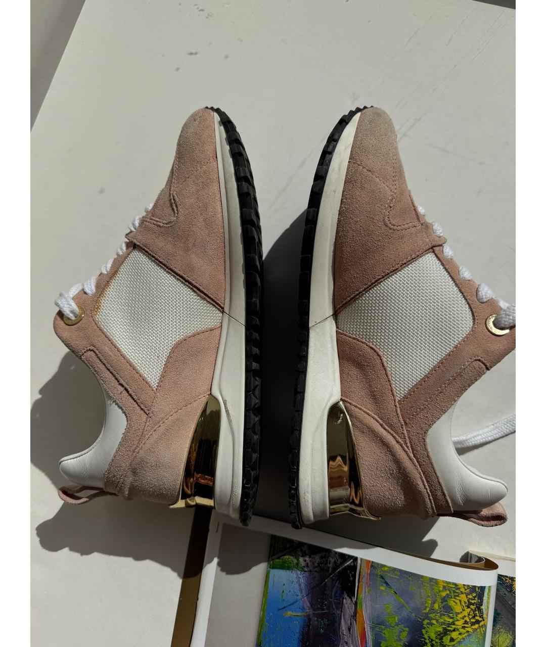 LOUIS VUITTON Розовые замшевые кроссовки, фото 4