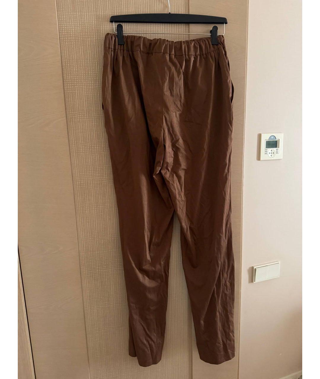 KITON Коричневые хлопковые повседневные брюки, фото 2