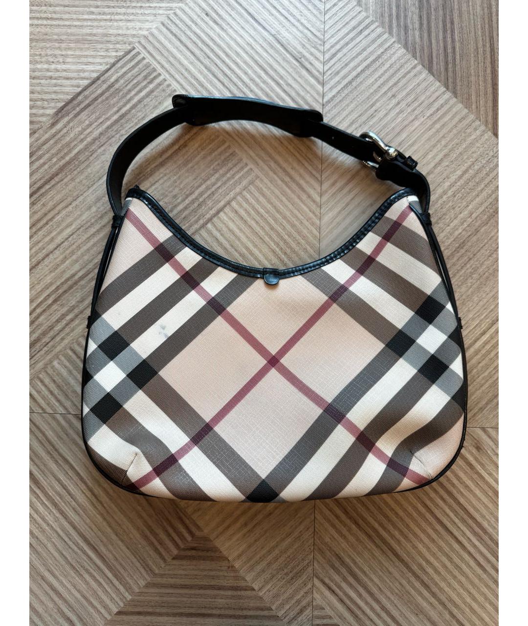 BURBERRY Коричневая сумка с короткими ручками, фото 2