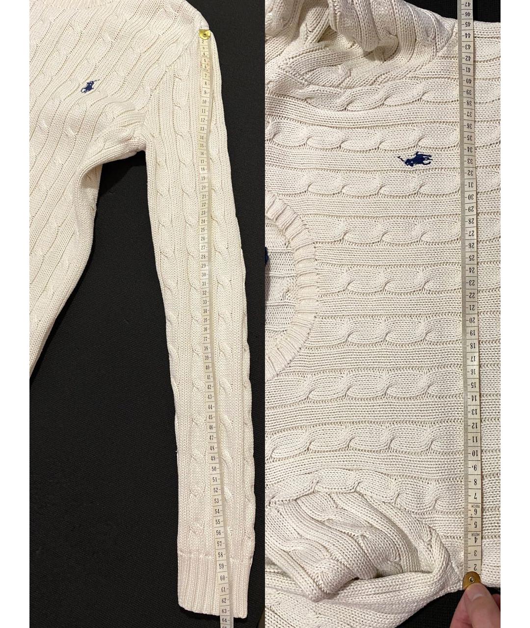 RALPH LAUREN Белый хлопковый джемпер / свитер, фото 3