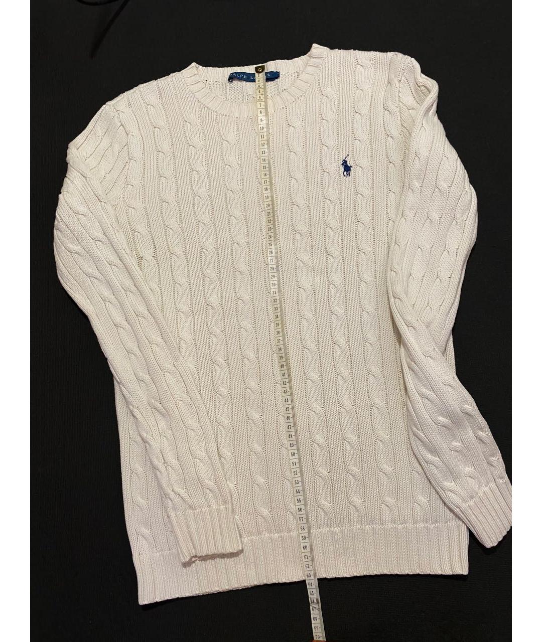 RALPH LAUREN Белый хлопковый джемпер / свитер, фото 4