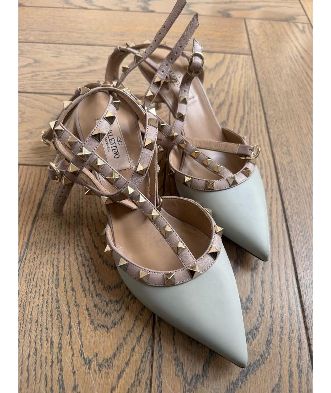 VALENTINO Бежевые кожаные туфли, фото 7