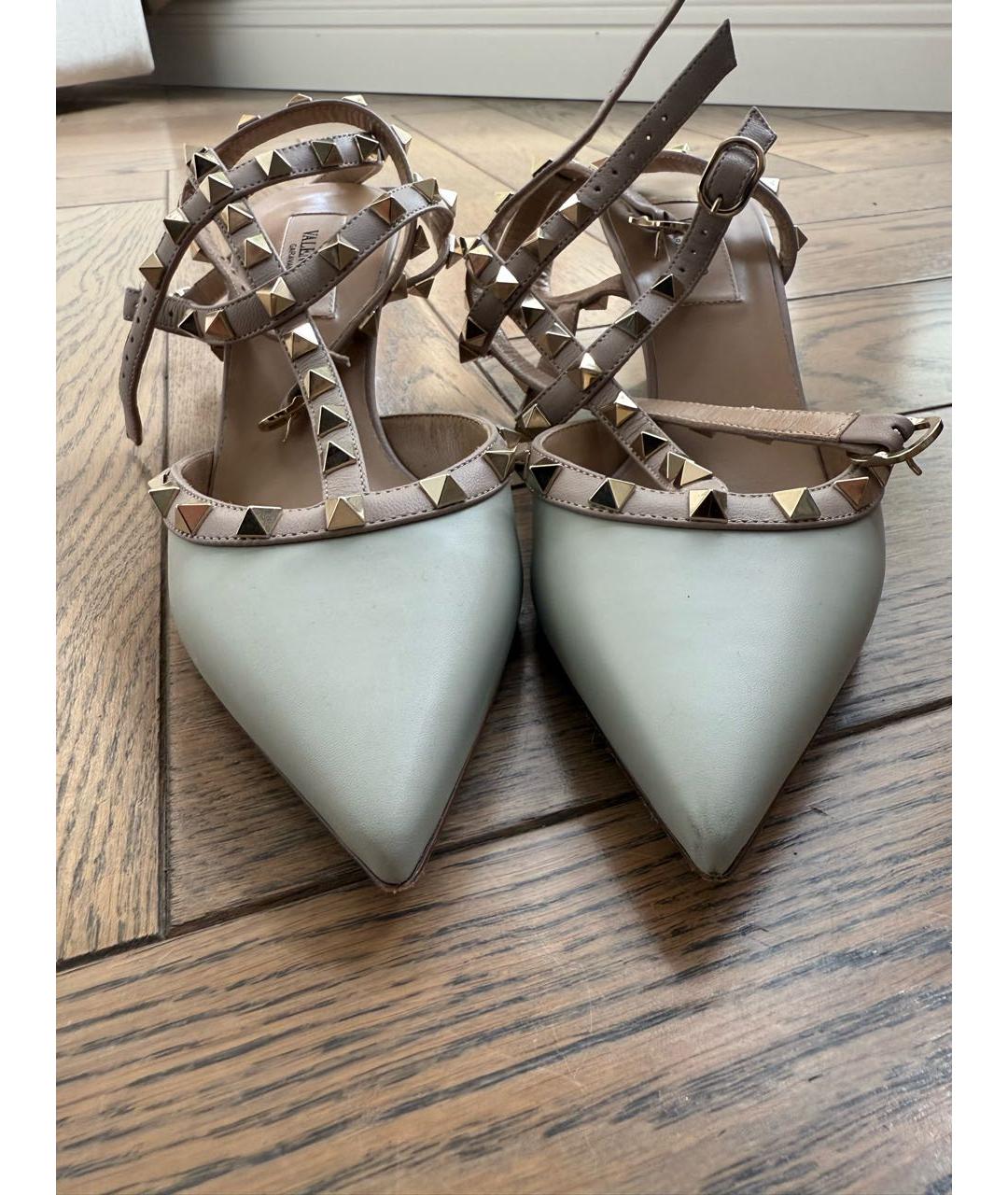 VALENTINO Бежевые кожаные туфли, фото 2