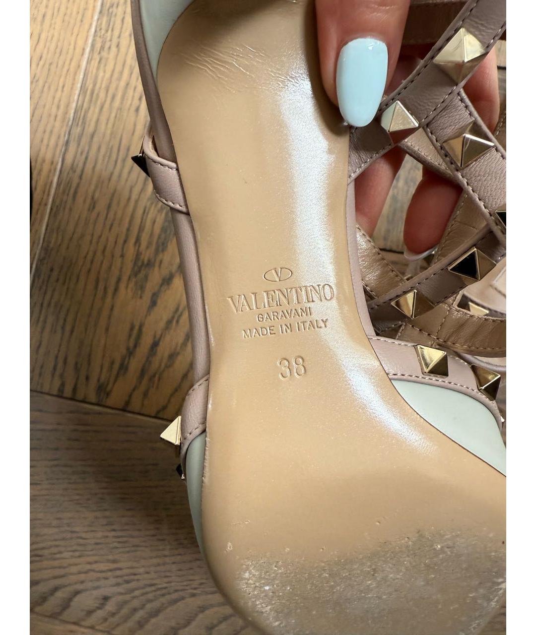 VALENTINO Бежевые кожаные туфли, фото 5