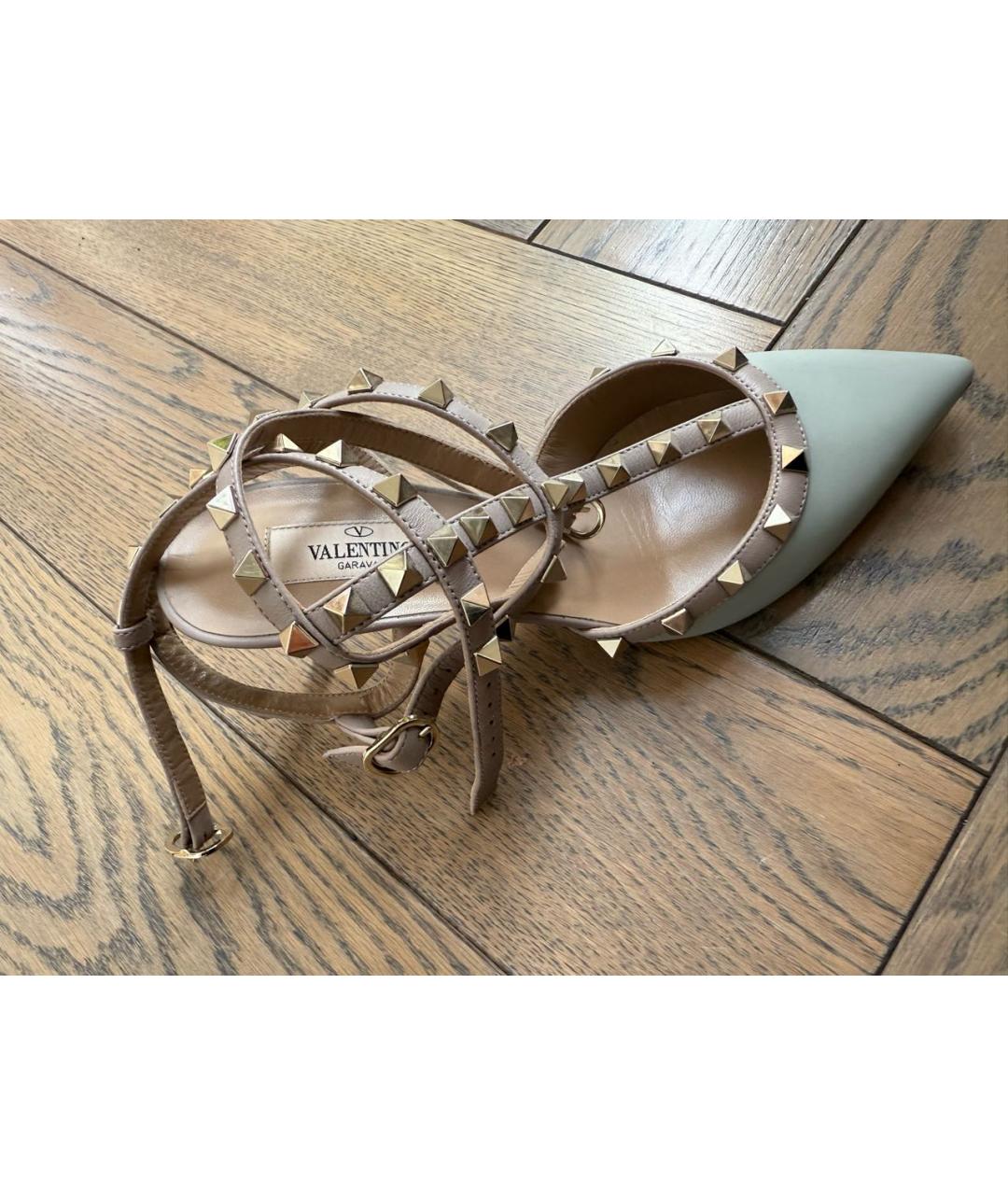 VALENTINO Бежевые кожаные туфли, фото 8