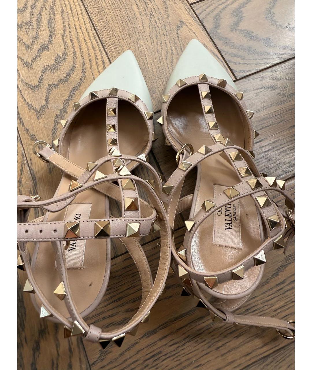 VALENTINO Бежевые кожаные туфли, фото 3