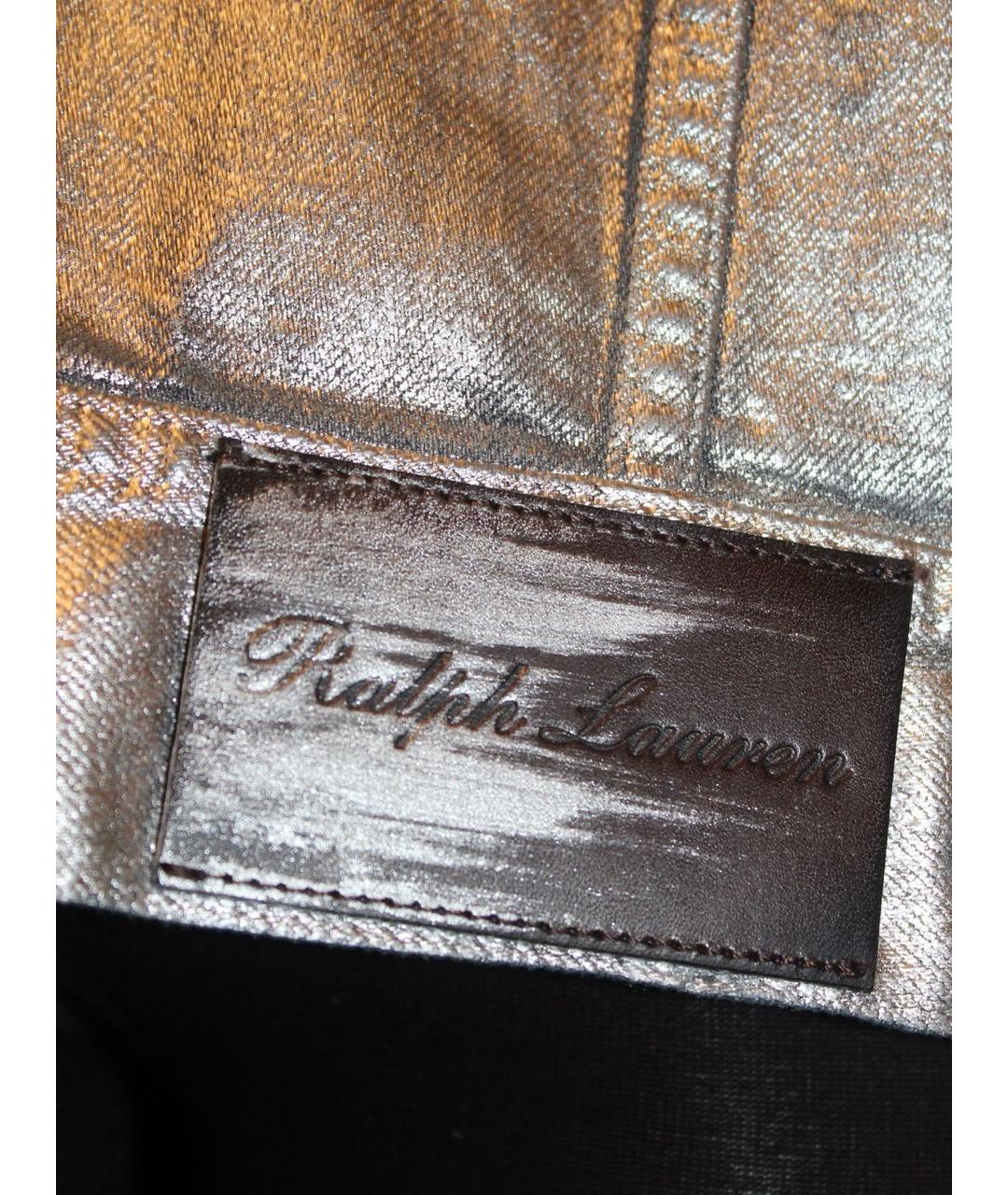 RALPH LAUREN PURPLE LABEL Серебряная деним куртка, фото 4