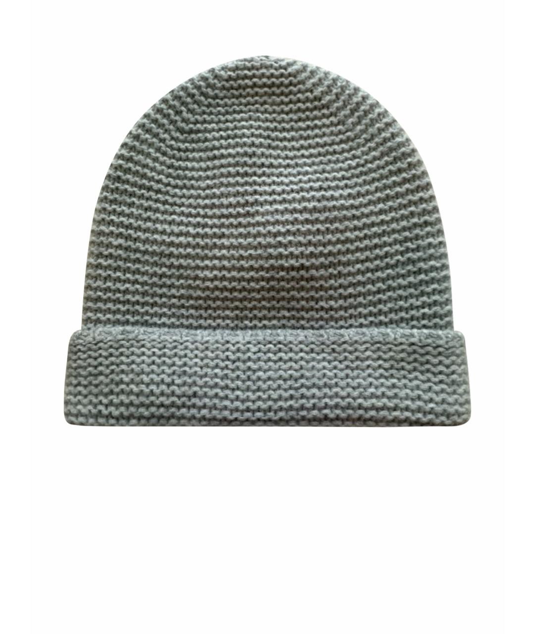 'S MAX MARA Серая шерстяная шапка, фото 1