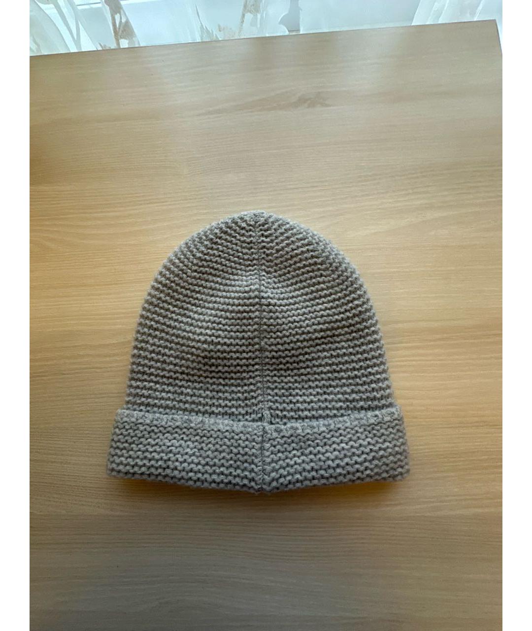 'S MAX MARA Серая шерстяная шапка, фото 2