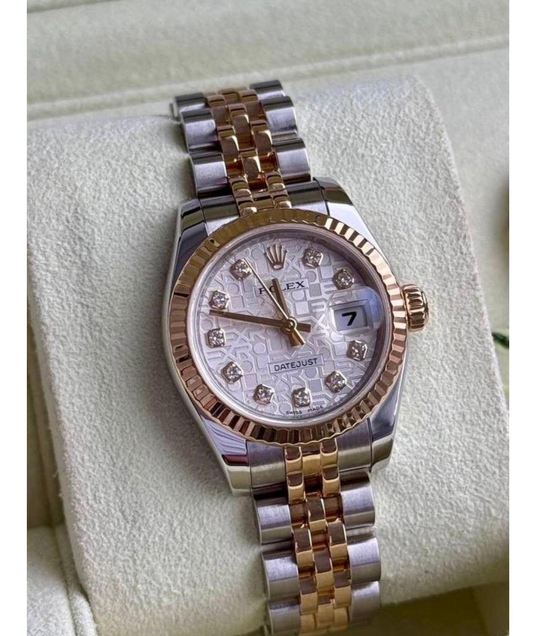 ROLEX Серебряные часы из желтого золота, фото 2