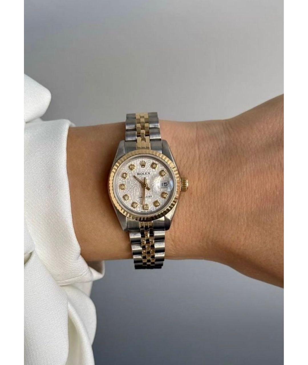 ROLEX Серебряные часы из желтого золота, фото 8