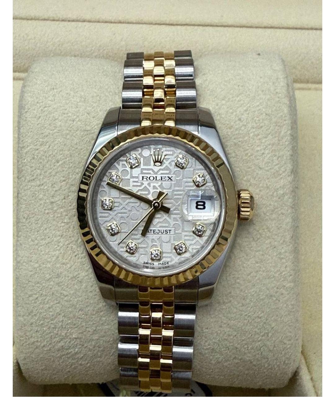 ROLEX Серебряные часы из желтого золота, фото 4
