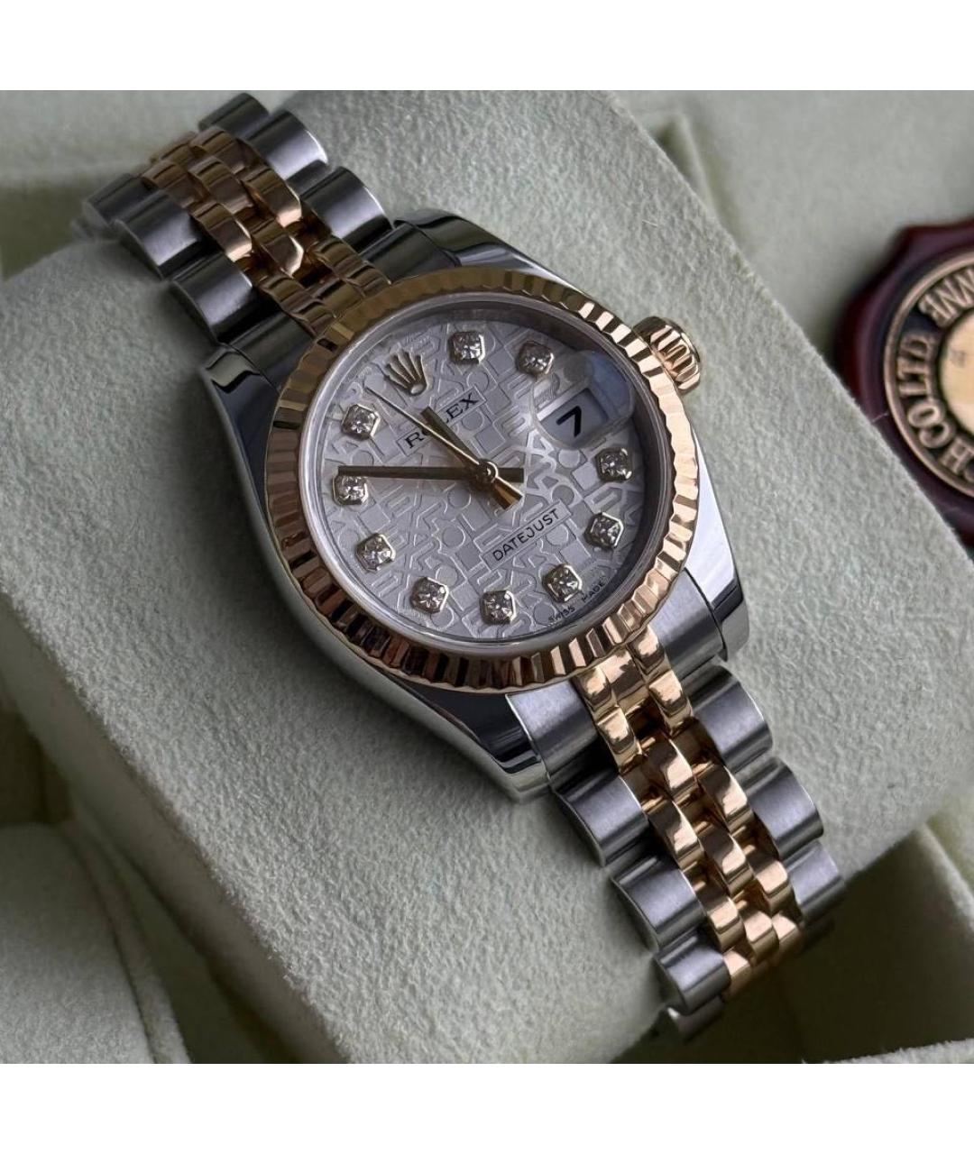 ROLEX Серебряные часы из желтого золота, фото 3