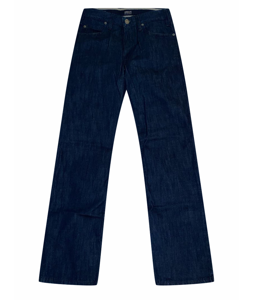 ARMANI COLLEZIONI Темно-синие хлопковые прямые джинсы, фото 1