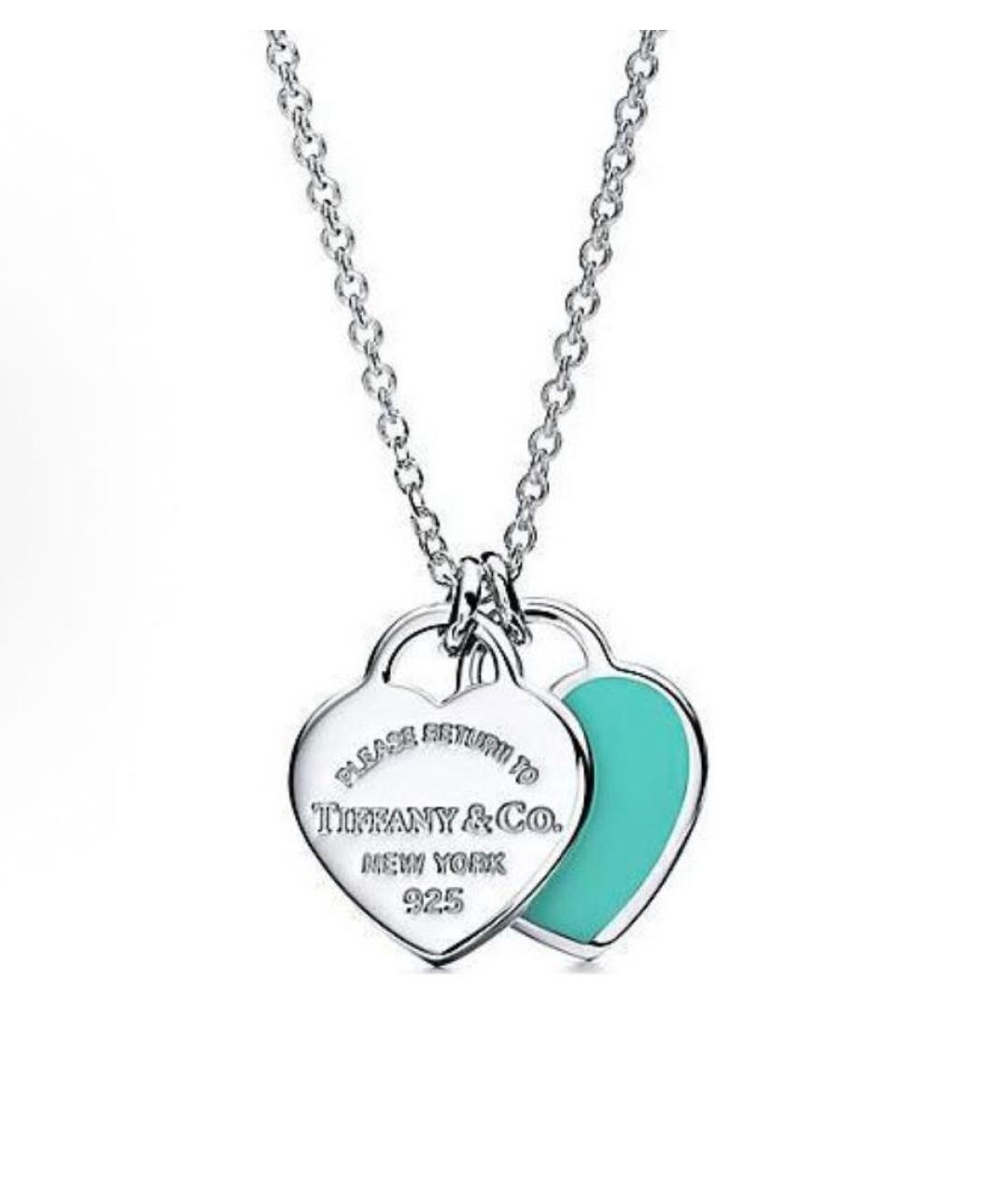 TIFFANY&CO Бирюзовая серебряная подвеска, фото 6