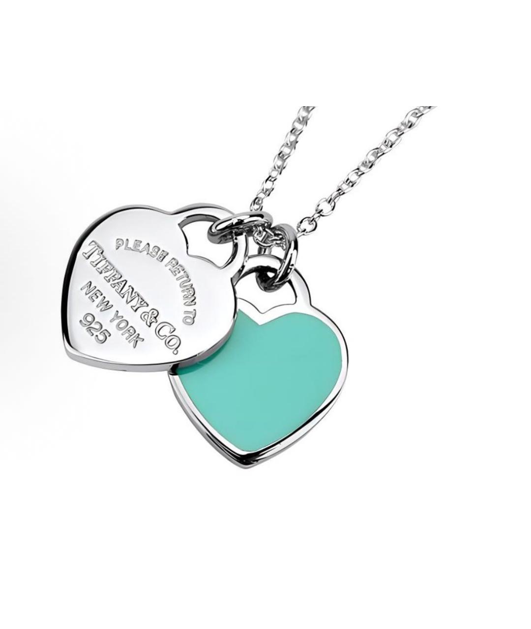 TIFFANY&CO Бирюзовая серебряная подвеска, фото 2