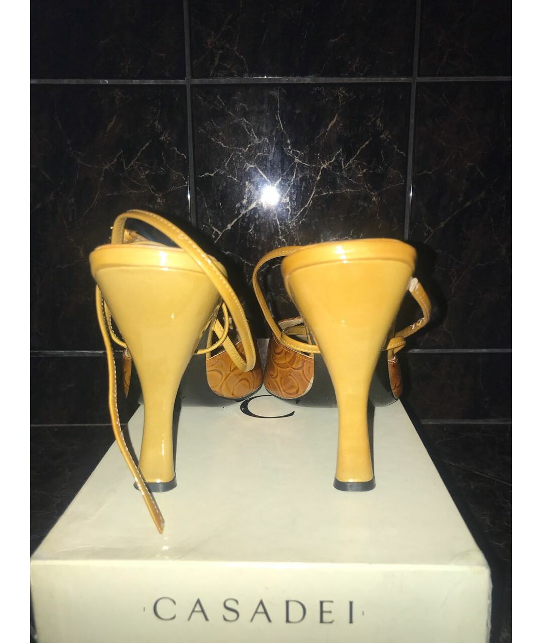 CASADEI Золотые кожаные туфли, фото 4