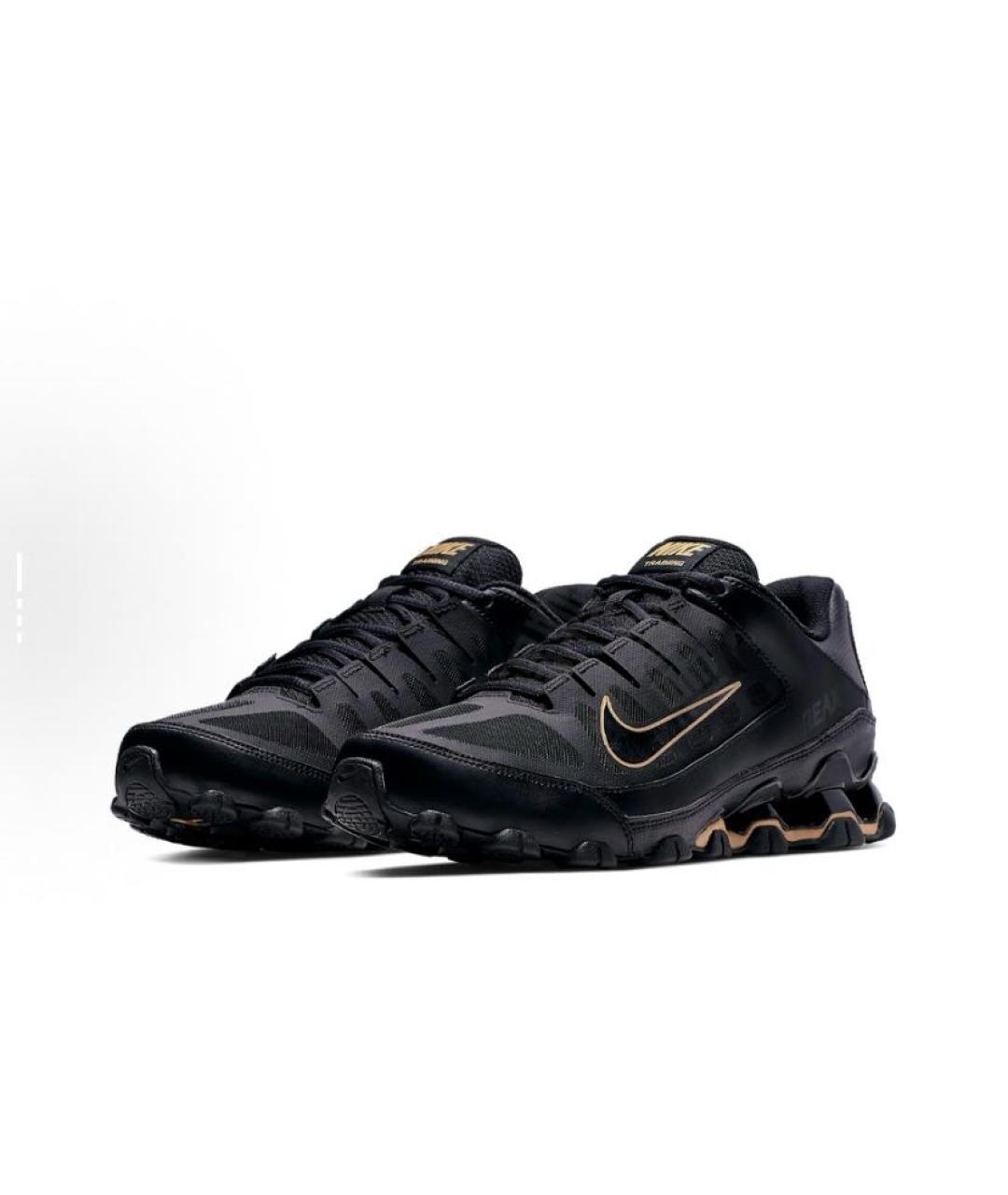 NIKE Черные текстильные низкие кроссовки / кеды, фото 3