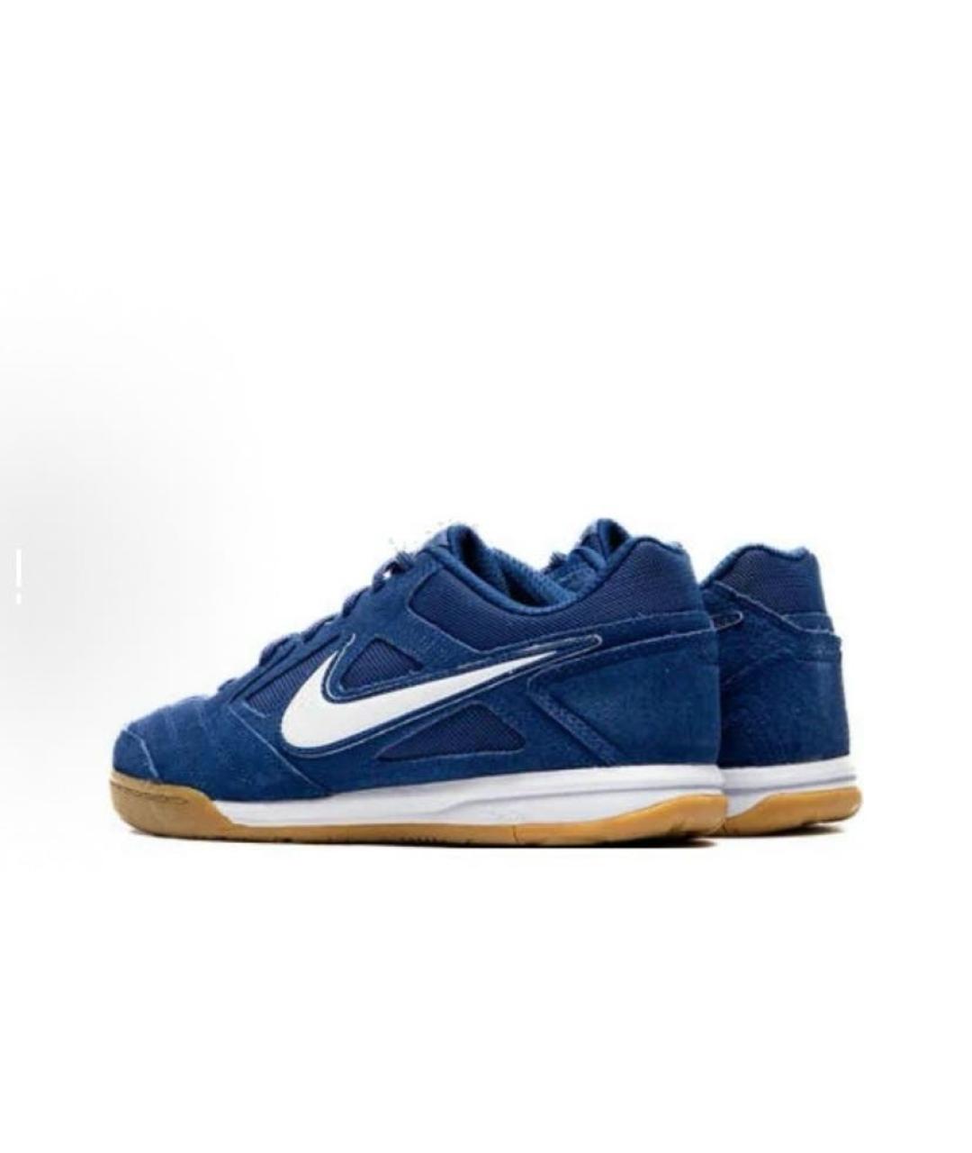 NIKE Темно-синие замшевые низкие кроссовки / кеды, фото 2