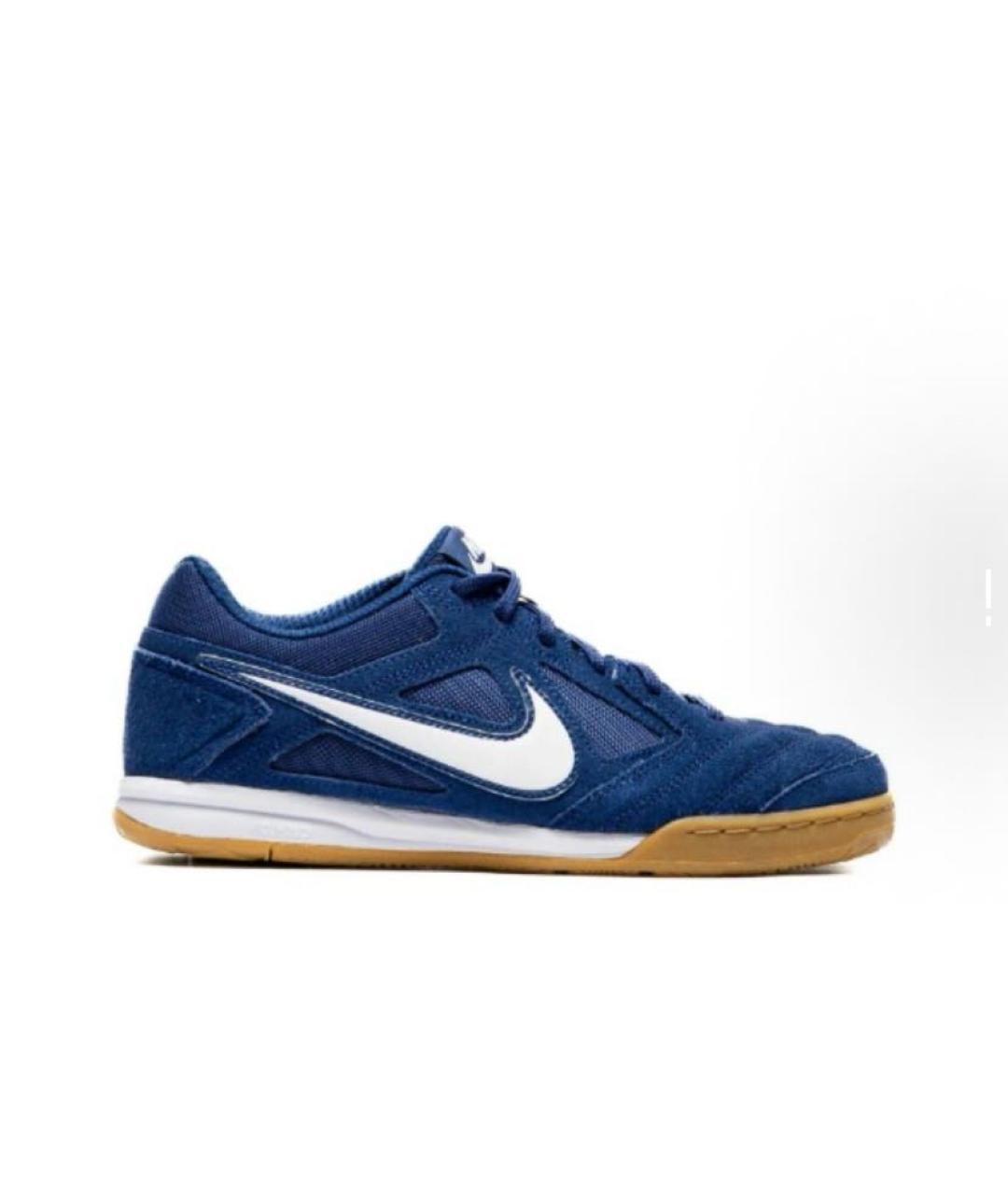 NIKE Темно-синие замшевые низкие кроссовки / кеды, фото 4