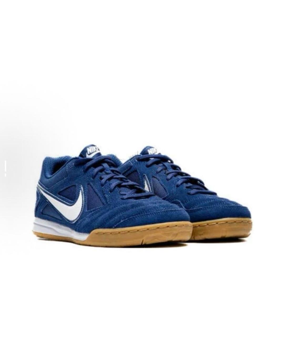 NIKE Темно-синие замшевые низкие кроссовки / кеды, фото 3