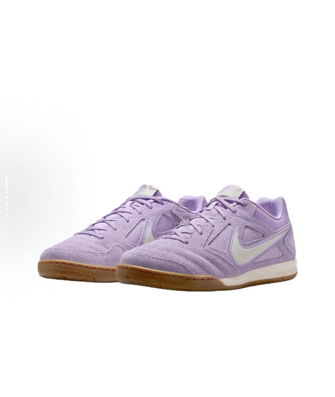 NIKE Фиолетовые замшевые низкие кроссовки / кеды, фото 3