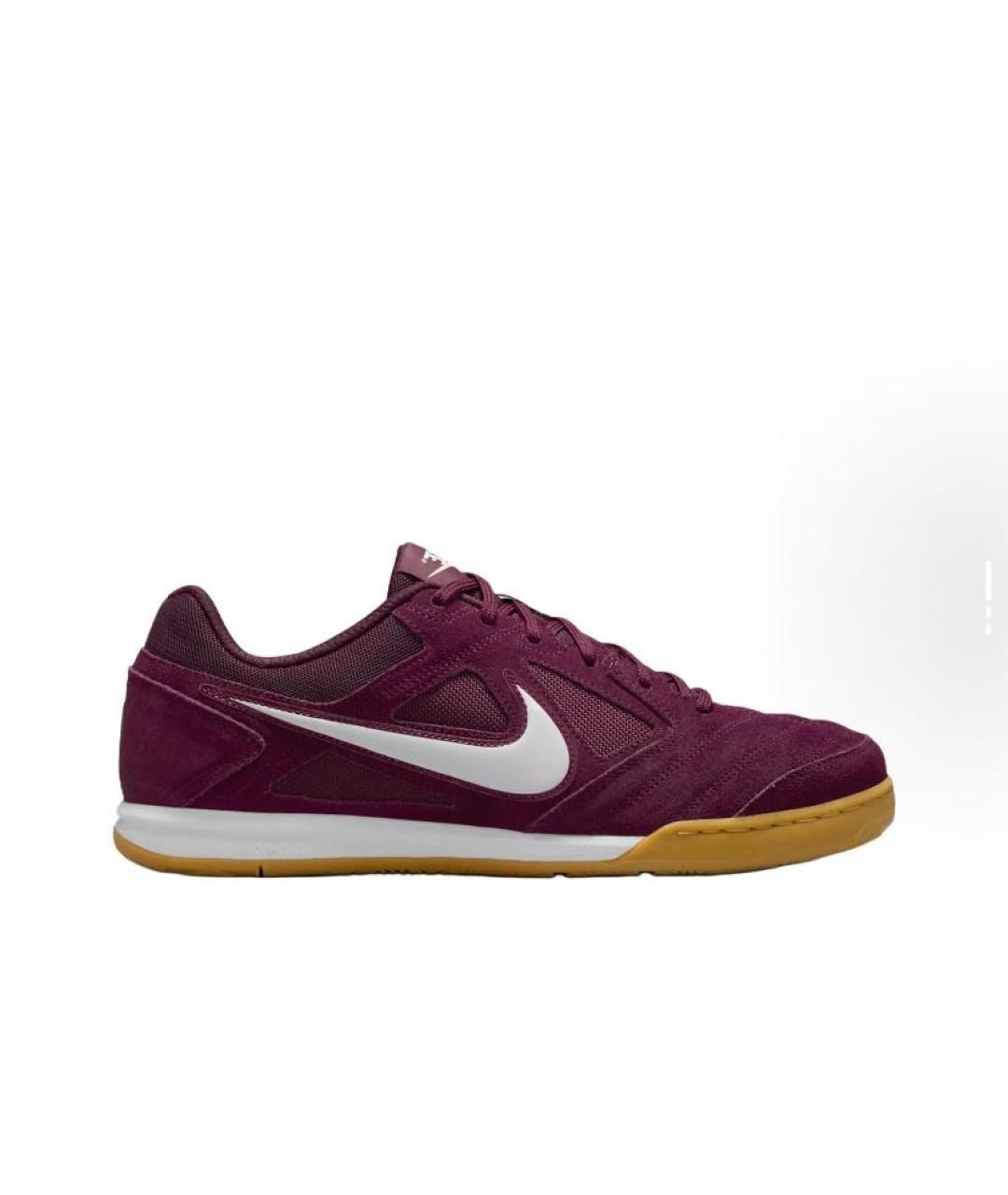NIKE Бордовые замшевые низкие кроссовки / кеды, фото 6