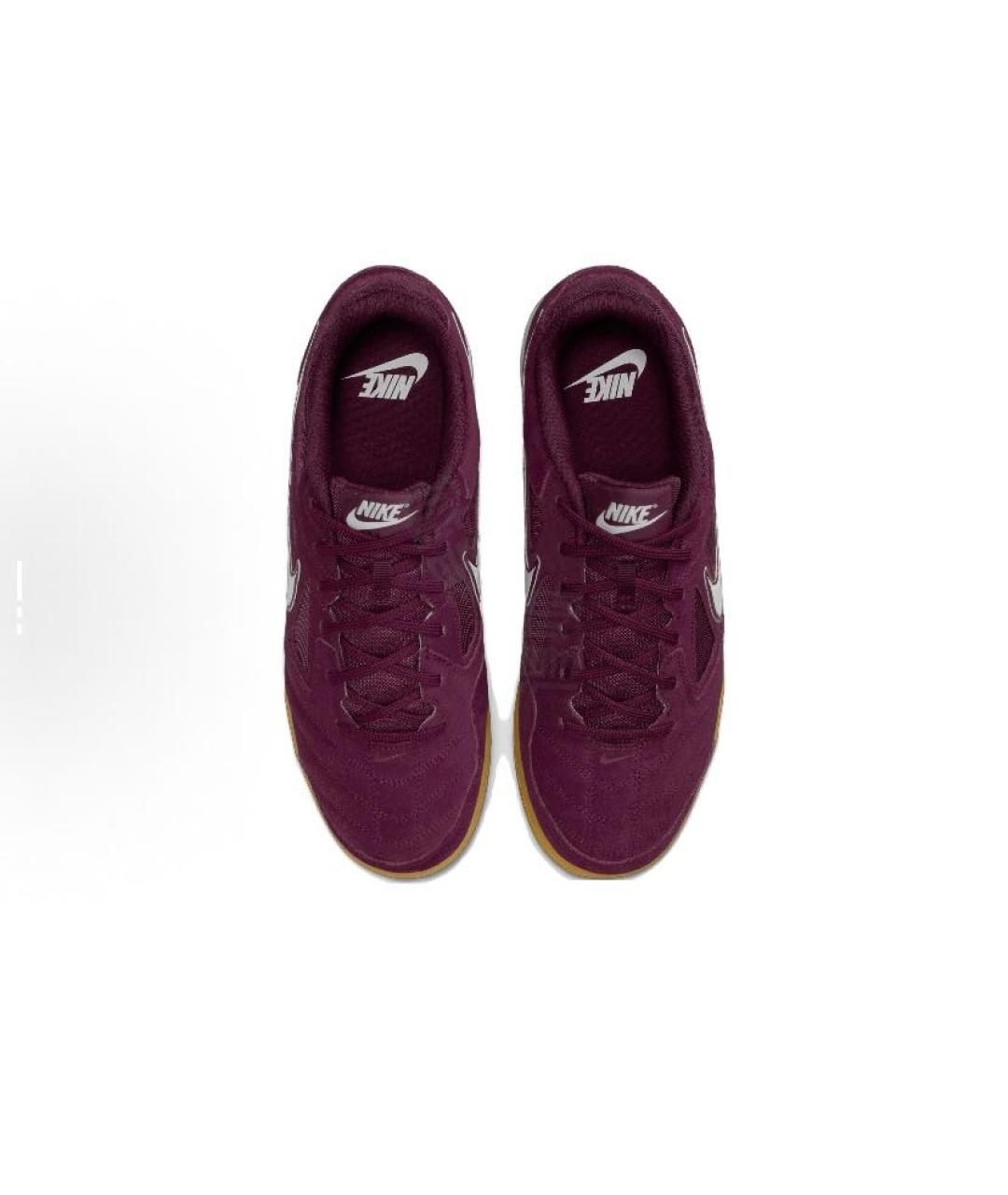 NIKE Бордовые замшевые низкие кроссовки / кеды, фото 3