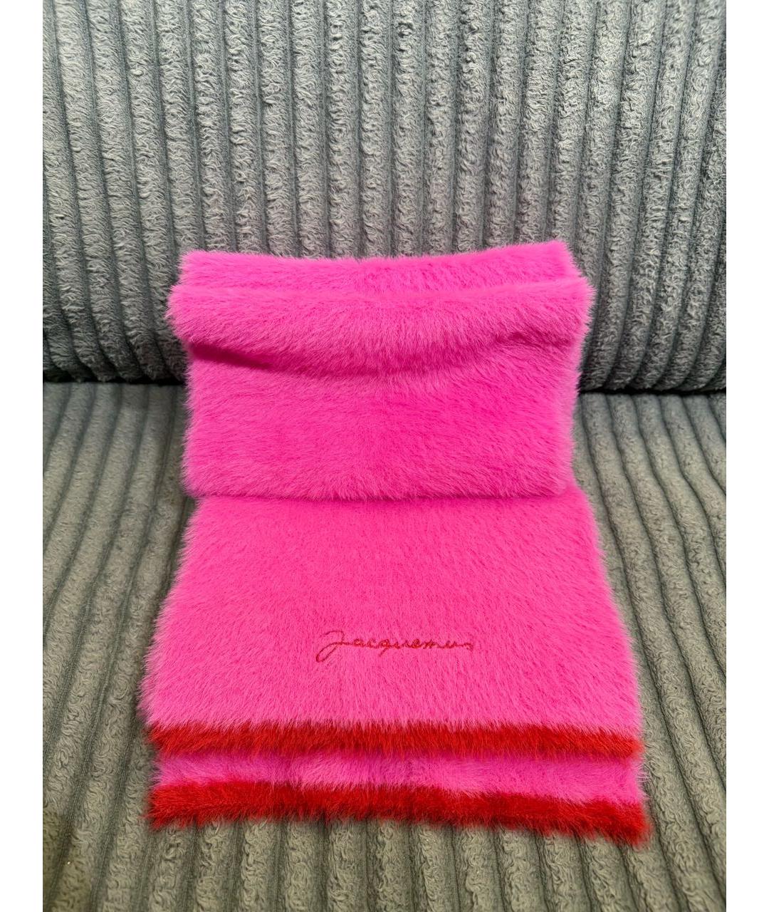 JACQUEMUS Фуксия шарф, фото 2