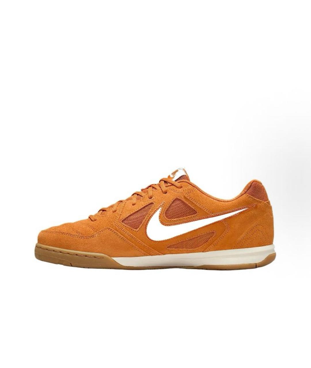NIKE Оранжевое замшевые низкие кроссовки / кеды, фото 2