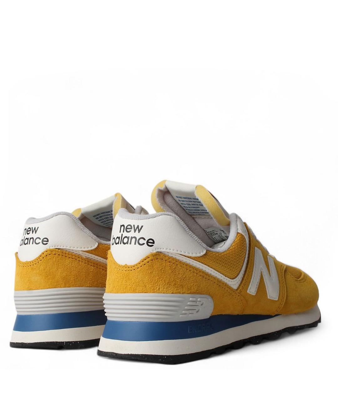 NEW BALANCE Желтые нубуковые кроссовки, фото 3