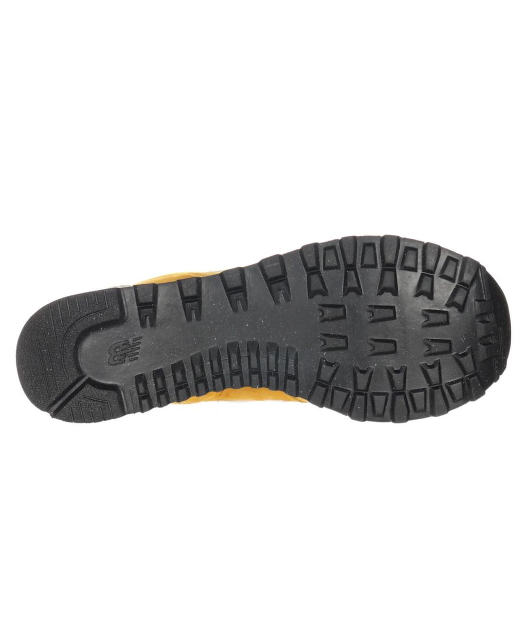 NEW BALANCE Желтые нубуковые кроссовки, фото 5