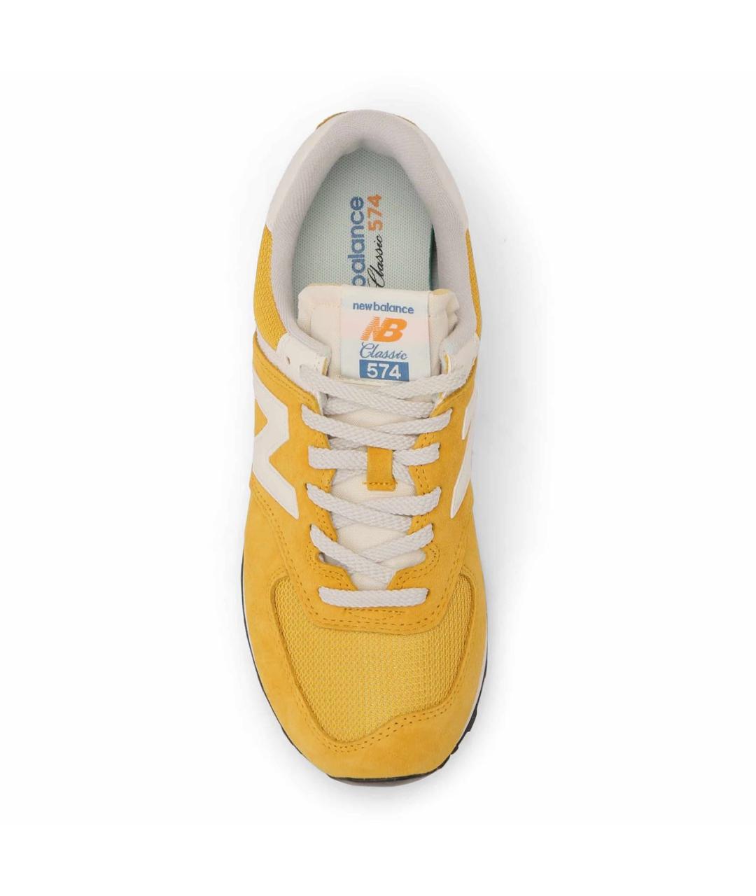 NEW BALANCE Желтые нубуковые кроссовки, фото 4