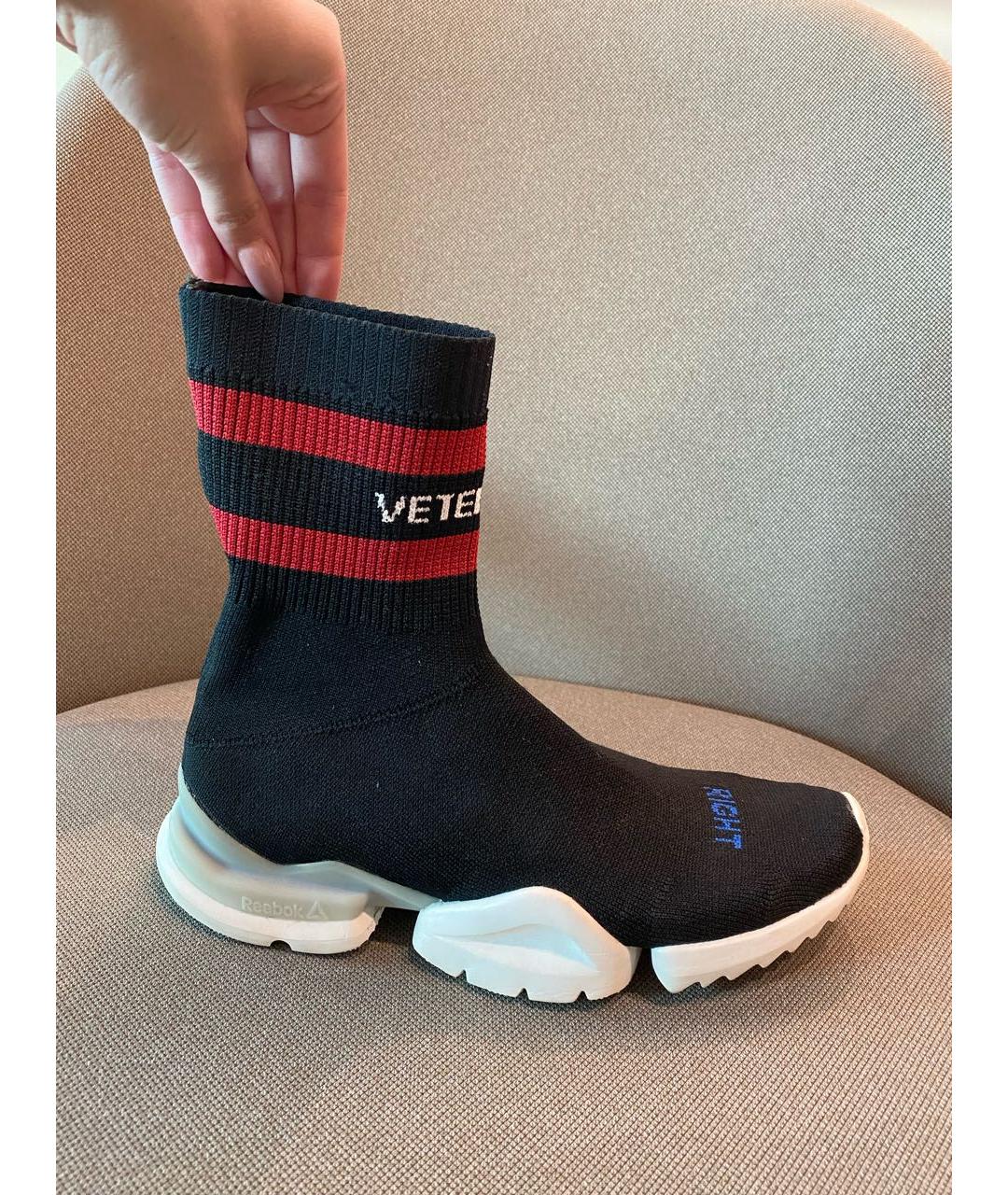 VETEMENTS Черные текстильные кроссовки, фото 7