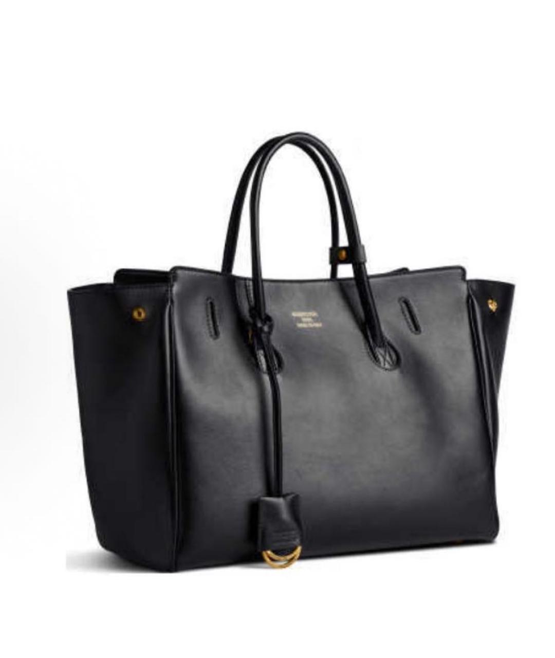 BALENCIAGA Черная кожаная сумка тоут, фото 3