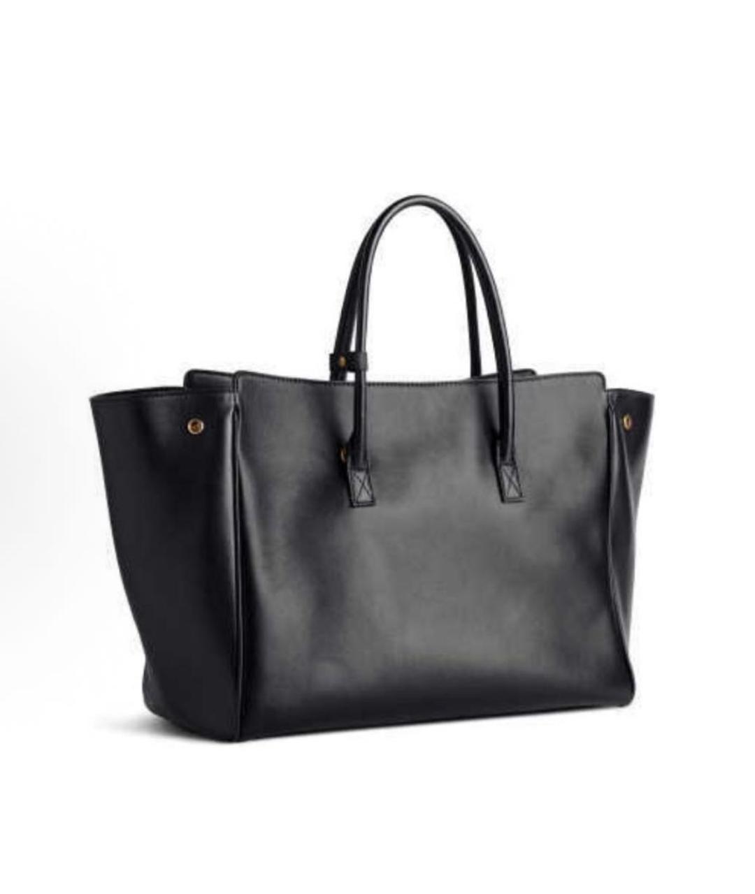 BALENCIAGA Черная кожаная сумка тоут, фото 4