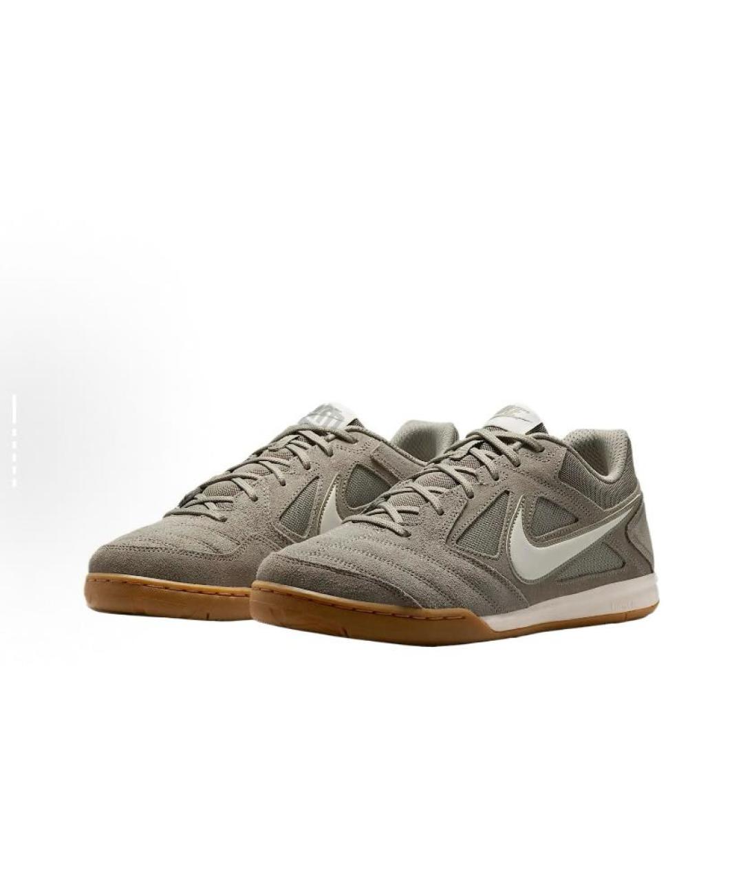 NIKE Серые замшевые низкие кроссовки / кеды, фото 3