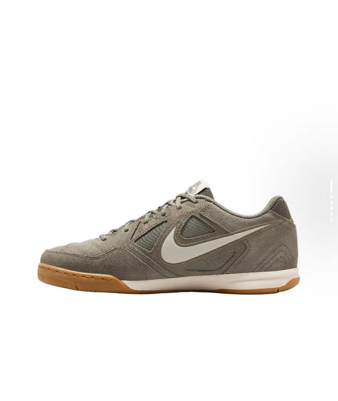 NIKE Серые замшевые низкие кроссовки / кеды, фото 2