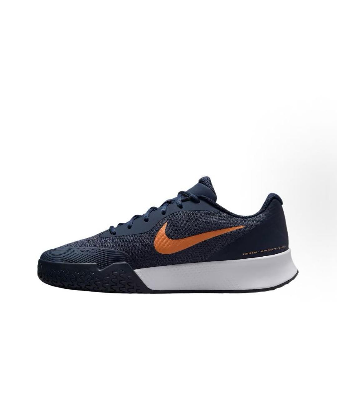NIKE Темно-синие текстильные низкие кроссовки / кеды, фото 2