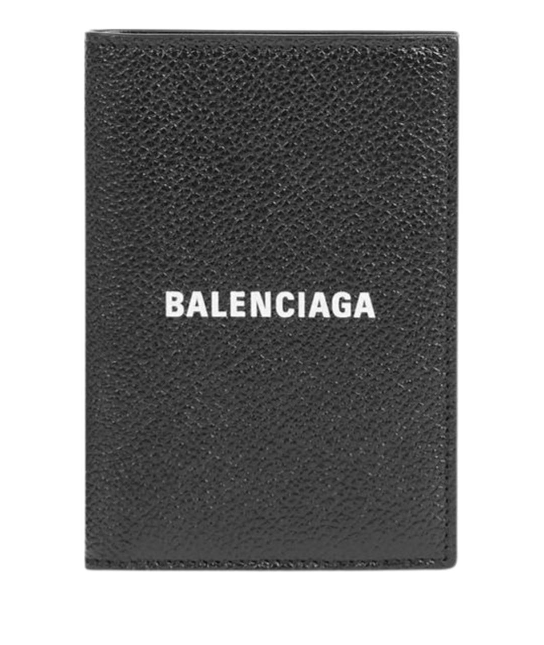 BALENCIAGA Черный кожаный кошелек, фото 1