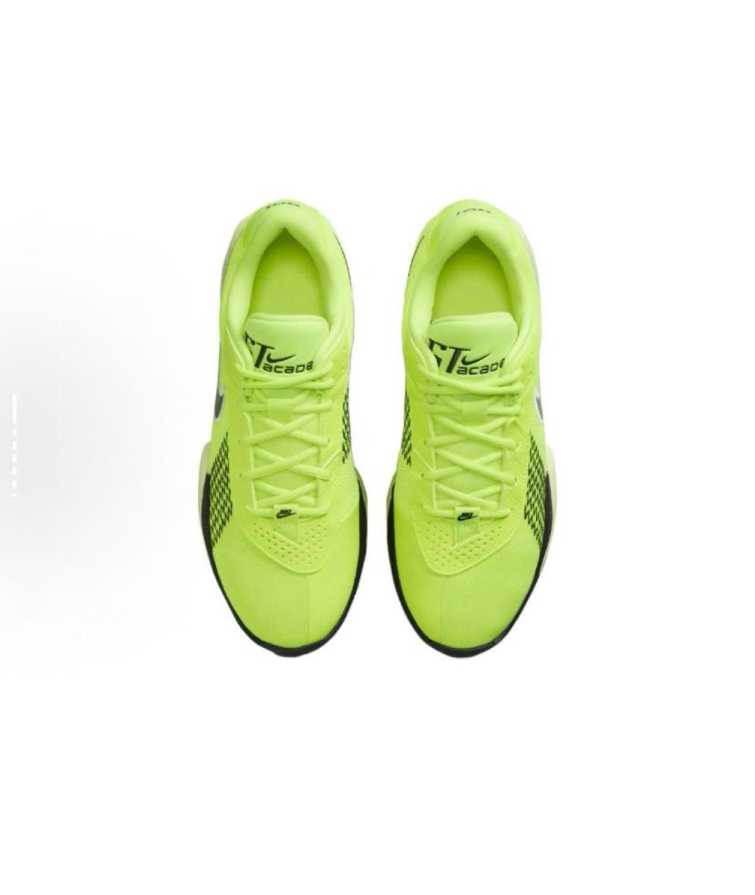 NIKE Салатовые текстильные низкие кроссовки / кеды, фото 4