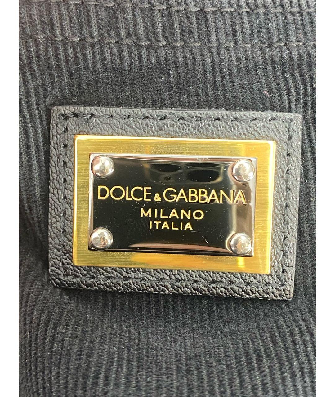 DOLCE&GABBANA Черные хлопко-эластановые прямые джинсы, фото 4
