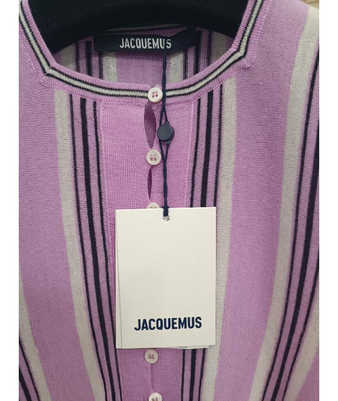 JACQUEMUS Розовый шерстяной кардиган, фото 5