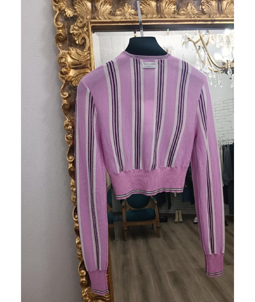 JACQUEMUS Розовый шерстяной кардиган, фото 3