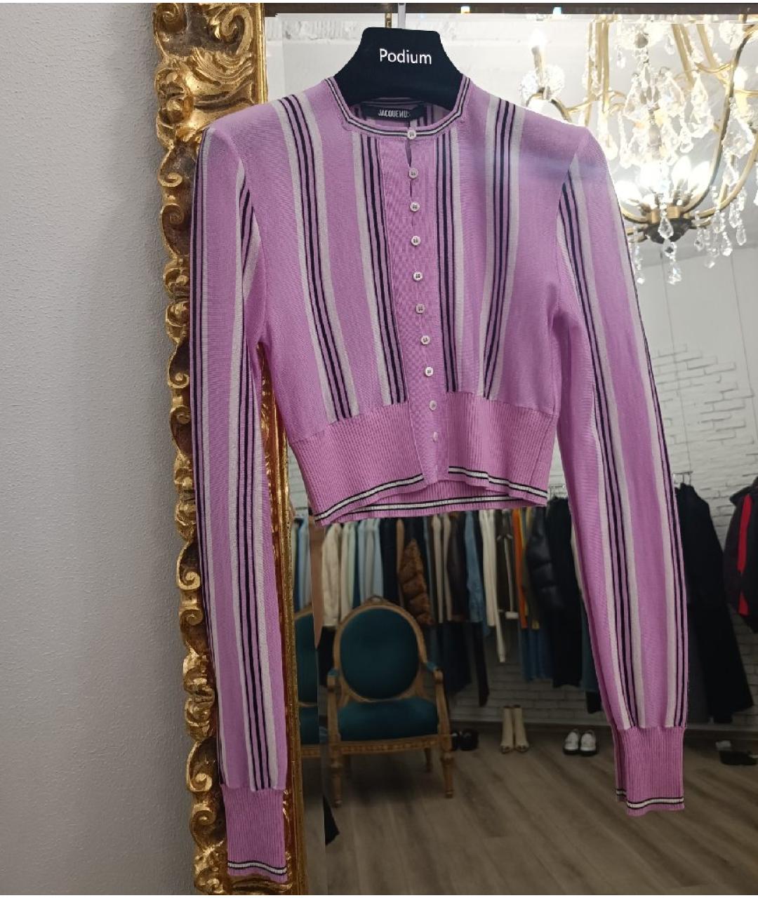 JACQUEMUS Розовый шерстяной кардиган, фото 2